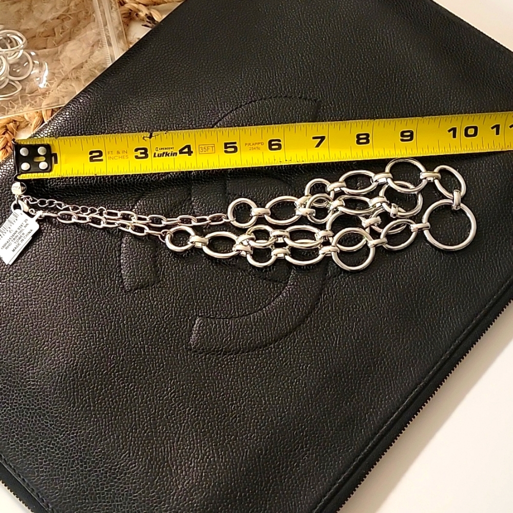 Bnwt Alfani Silver Layered Statement Necklace - image 8